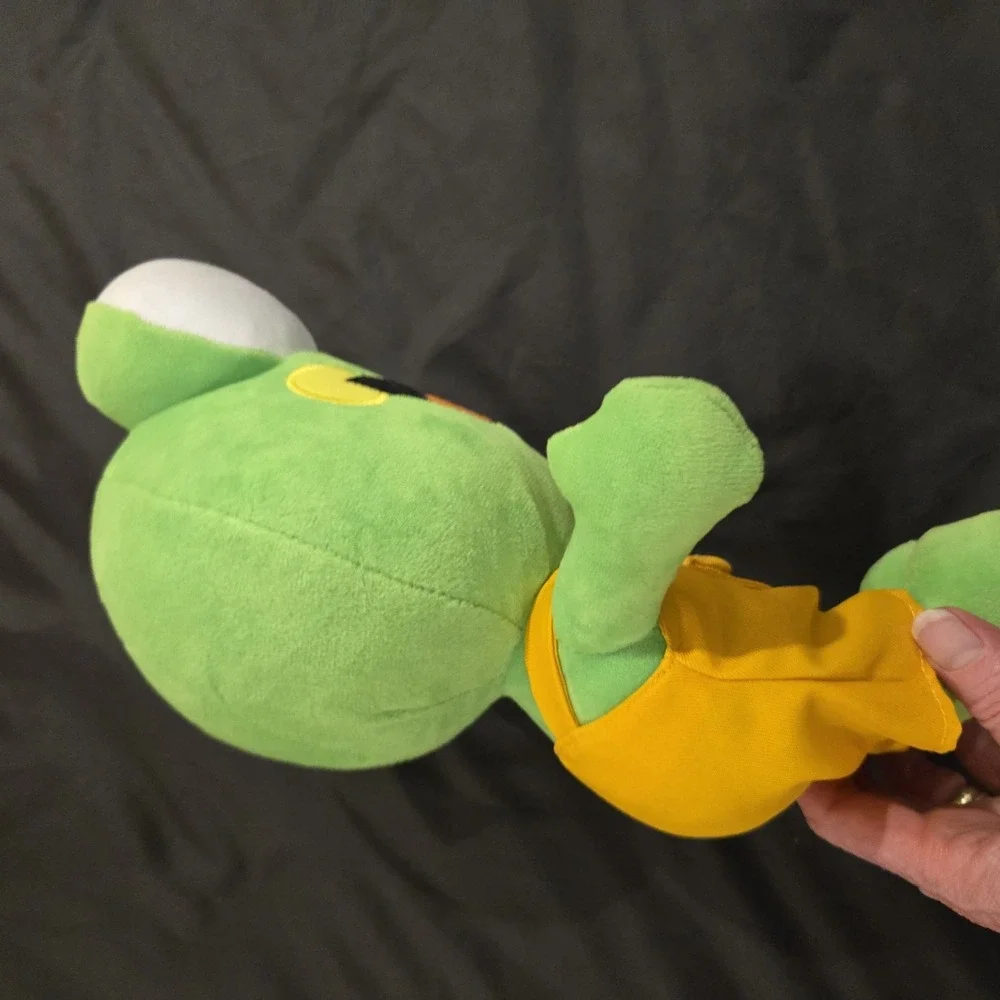 Sweet Frog Yogurt Mascot Scoop in His Yellow Overalls Plush 12